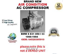 AIR CONDITION AC COMPRESSOR for BMW 8 E31 850i Ci 1990-1994 64528385910