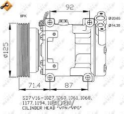 Air Con Compressor 32742 NRF AC Conditioning 8200866443 926000097R 6001547455