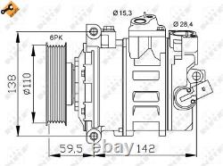 Air Con Compressor fits CUPRA AC Conditioning NRF 1K0260859F 1K0820803E Quality