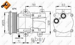 Air Con Compressor fits FORD TRANSIT 2.3 00 to 06 AC Conditioning NRF 1007362