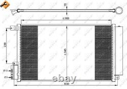 Air Con Condenser fits FIAT DOBLO 263 1.4 2011 on 198A4.000 AC Conditioning NRF