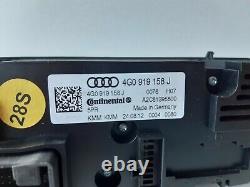 Audi A7 Rear A/C Air Heater Climate Control Unit Switch Panel 4G0919158J 2012