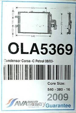 Ava Quality Cooling OLA5369 Capacitor, Air Conditioning for Opel Combo C, Corsa C