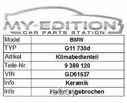 BMW G11 G12 Air Con Control Air Conditioning Control Device Ceramic