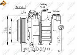 Compressor, air conditioning for MERCEDES-BENZ G-CLASS, W463, OM 603.931, OM 606.964