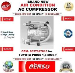 DENSO AIR CONDITIONING AC COMPRESSOR OEM 8837047010 for TOYOTA PRIUS 1.5 2003