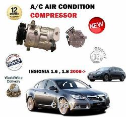 For Opel Vauxhall Insignia 1.6 1.8 2008-new Ac Air Con Conditioning Compressor