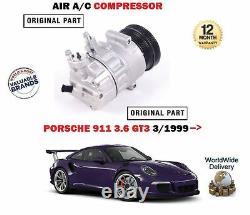 For Porsche 911 3.6 Gt3 996 1999- Ac Air Con Condition Original Compressor