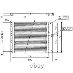 Universal Air Conditioning Condenser Radiator 680 x 361mm AC AirCon